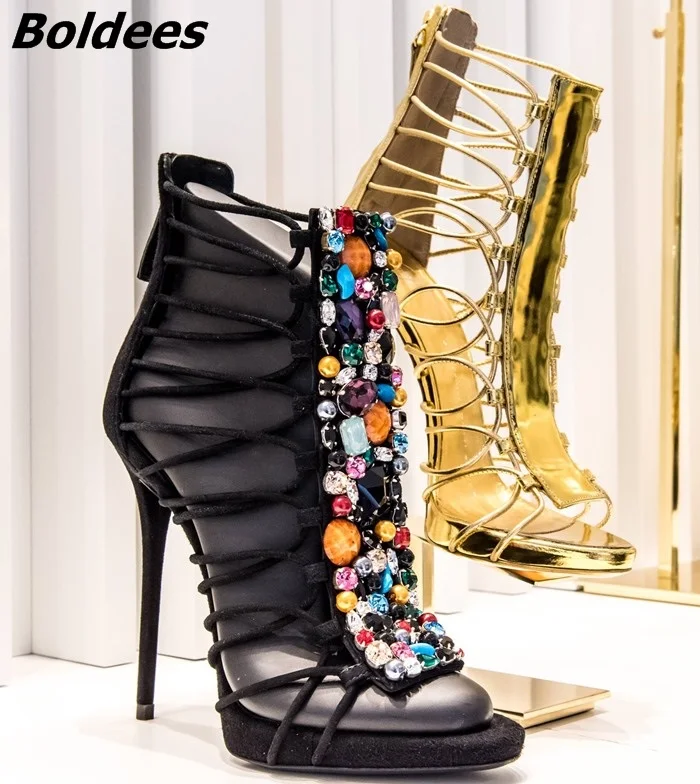 fancy black high heels