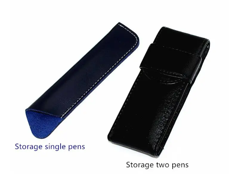 2 шт Роскошный чехол для ручки для хранения двух офисных и школьных принадлежностей - Цвет: E