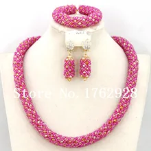 Новейшее! Различные стили Свадебный костюм колье ювелирные изделия набор хрустальные бусины Африканский Свадебный комплект ювелирных изделий