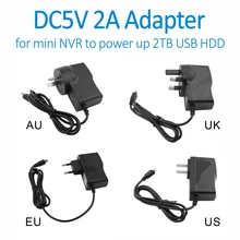 Doerguin настенных розеток DC5V2A Micro USB Мощность адаптер для AEEYE мини POE NVR, XMEYE мини NVR для Мощность до 2 ТБ 2,5 дюймов USB HDD или ТВ коробка