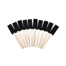 Pinceaux avec tête en éponge et manche en bois pour enfant, accessoire de dessin et peinture, graffitis, pour les petits, fournitures scolaires, ensemble de 10 pièces