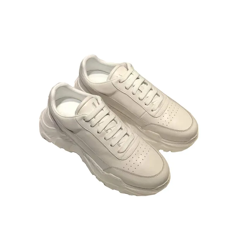 as Papá La 1 Calzado Shown Moda Mujer Tacón Las Zapatos Suela As 0 Plata Mujeres Plataforma De Mujeres Cuero Alto Genuino Zapatillas 2019 Shown Gruesa Planos qxInBg