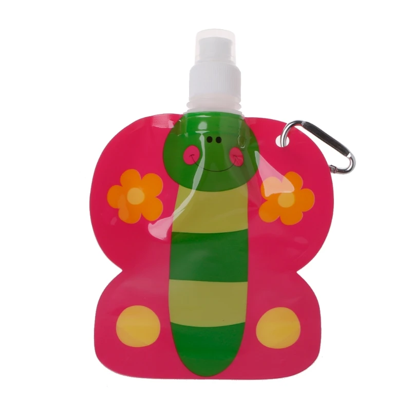 360 мл Экологичная Складная мультяшная Детская сумка для кормления воды чашки дорожная бутылка для напитков безопасная для детей - Цвет: like pic