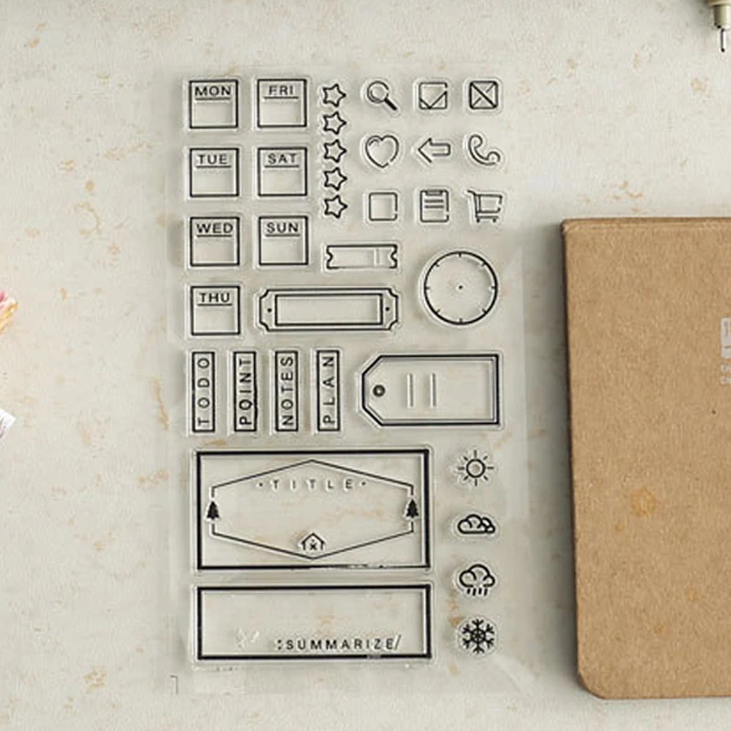 

Hot Sell Office Label Transparent Clear Silicone Stamp DIY Scrapbooking/Photo Album Decorative Clear Stamp Fashion Craft Stamps
