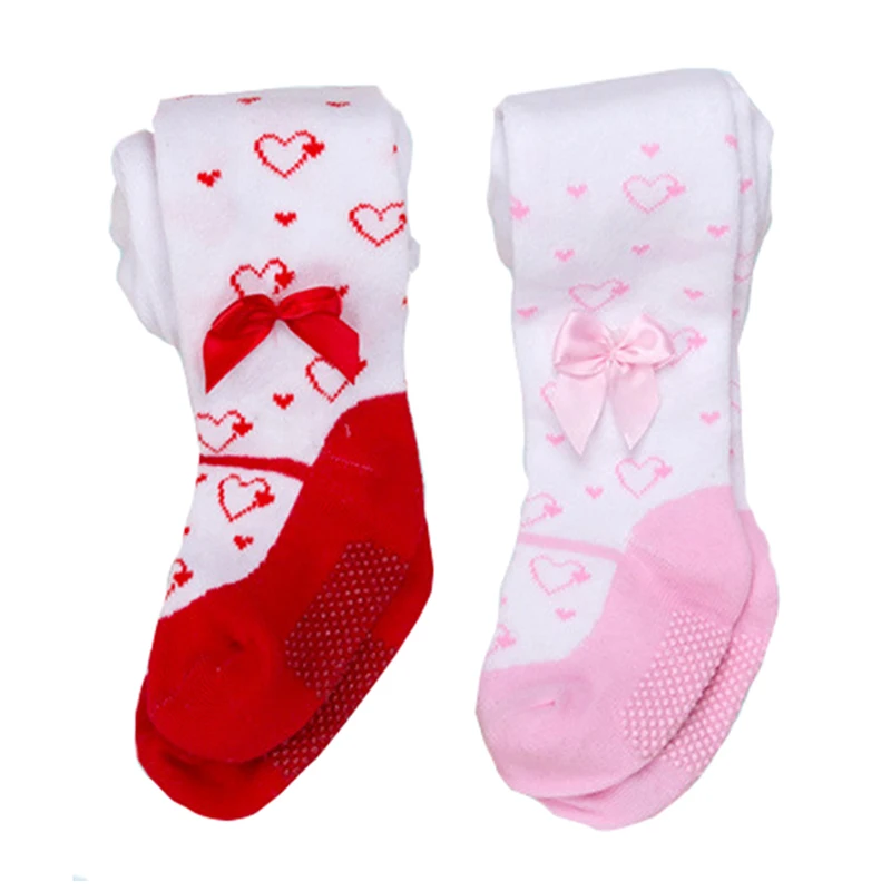 

Baby Girl Anti-slip Tights Newborn Cotton Leg Warmer Kid Dancing Pantyhose Cute Infant Girls Printed Bow Spring Autumn Stockings