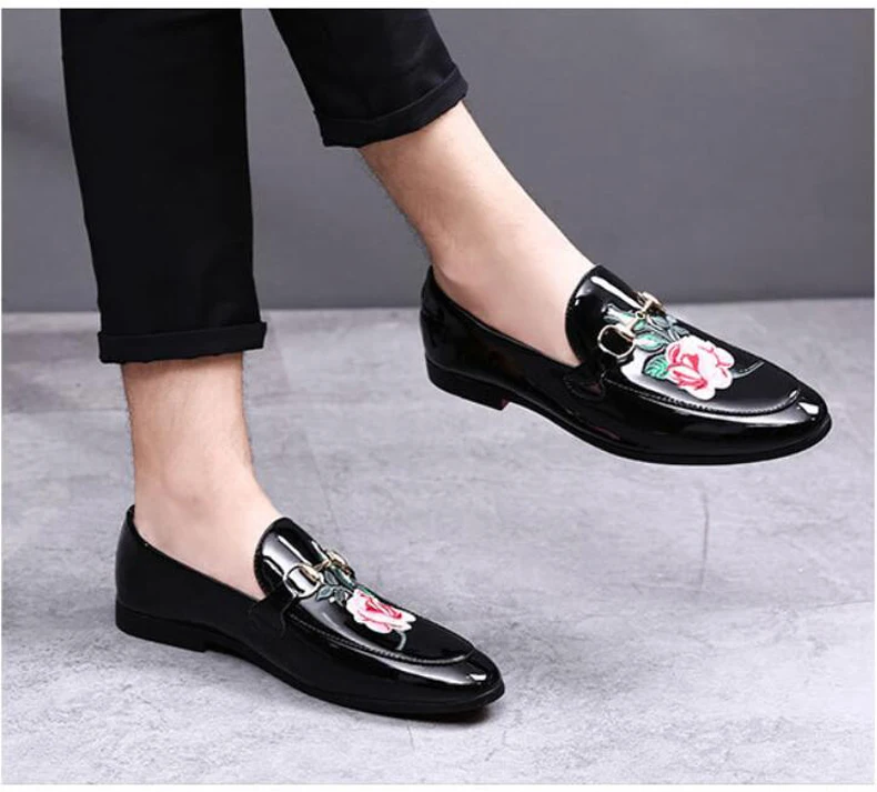 Men's Casual Shoes Loafers Men Leather Shoes Slip On Loafers Mens Moccasins Black Pu Leather Mens Shoe Casual Plus Size 46 47 48 (8)