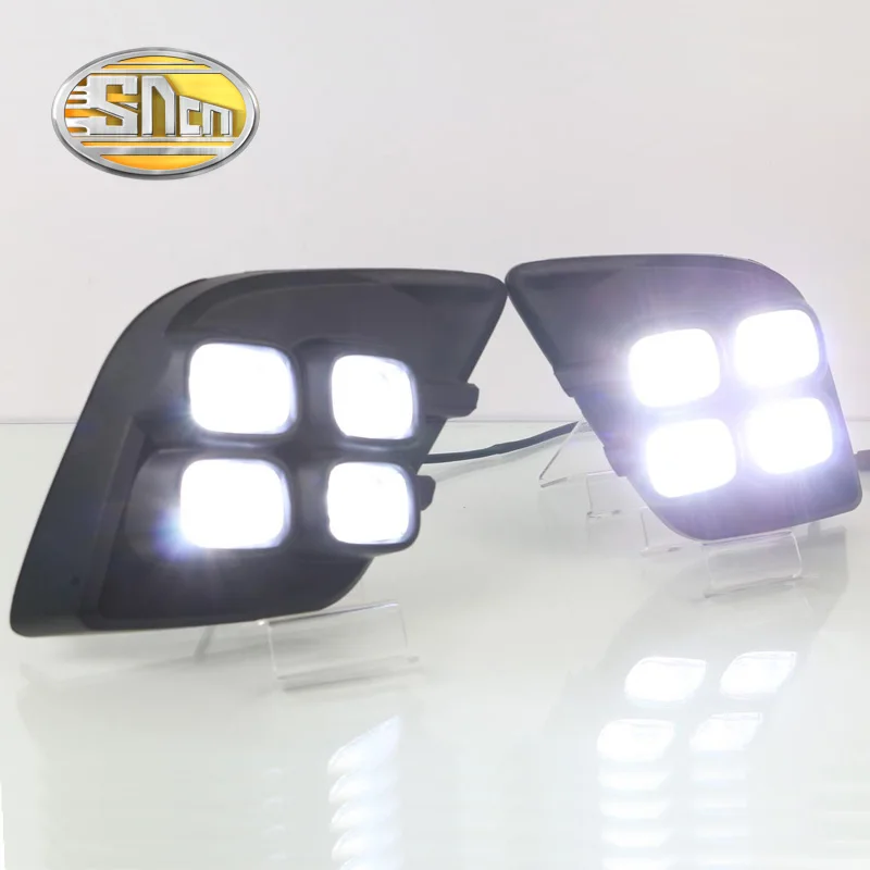 

SNCN LED Daytime Running Light For Toyota Hilux Revo Vigo 2015 2016,Car Accessories Waterproof ABS 12V DRL Fog Lamp Decoration