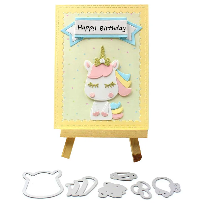 

VYUTXA Cute Unicorn Metal Cutting Dies Stencils for DIY Scrapbooking Stamp/photo album Decorative Embossing DIY Paper Cards