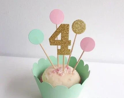 誕生日デコレーショングリッターゴールド番号カップケーキトッパー ゴールド誕生日ケーキトッパー カスタム番号4年齢ケーキトッパーデジタルデコ Accessories Curtain Decorative Coral Accessoriesaccessories Ring Aliexpress
