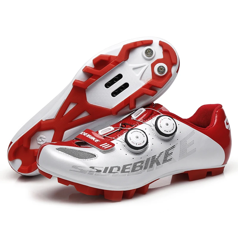 SIDEBIKE дышащая мужская обувь для велоспорта, горного велосипеда, Нескользящие кроссовки с пряжкой, обувь для триатлона, велосипеда, Mtb, обувь для велоспорта