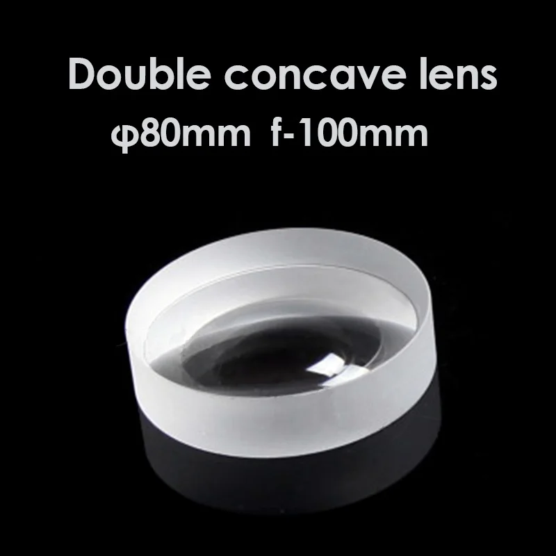 

Optical K9 Material Double Concave Lens 80mm Diameter Focal Length -100mm objective Physics Teaching Experimental Equipment
