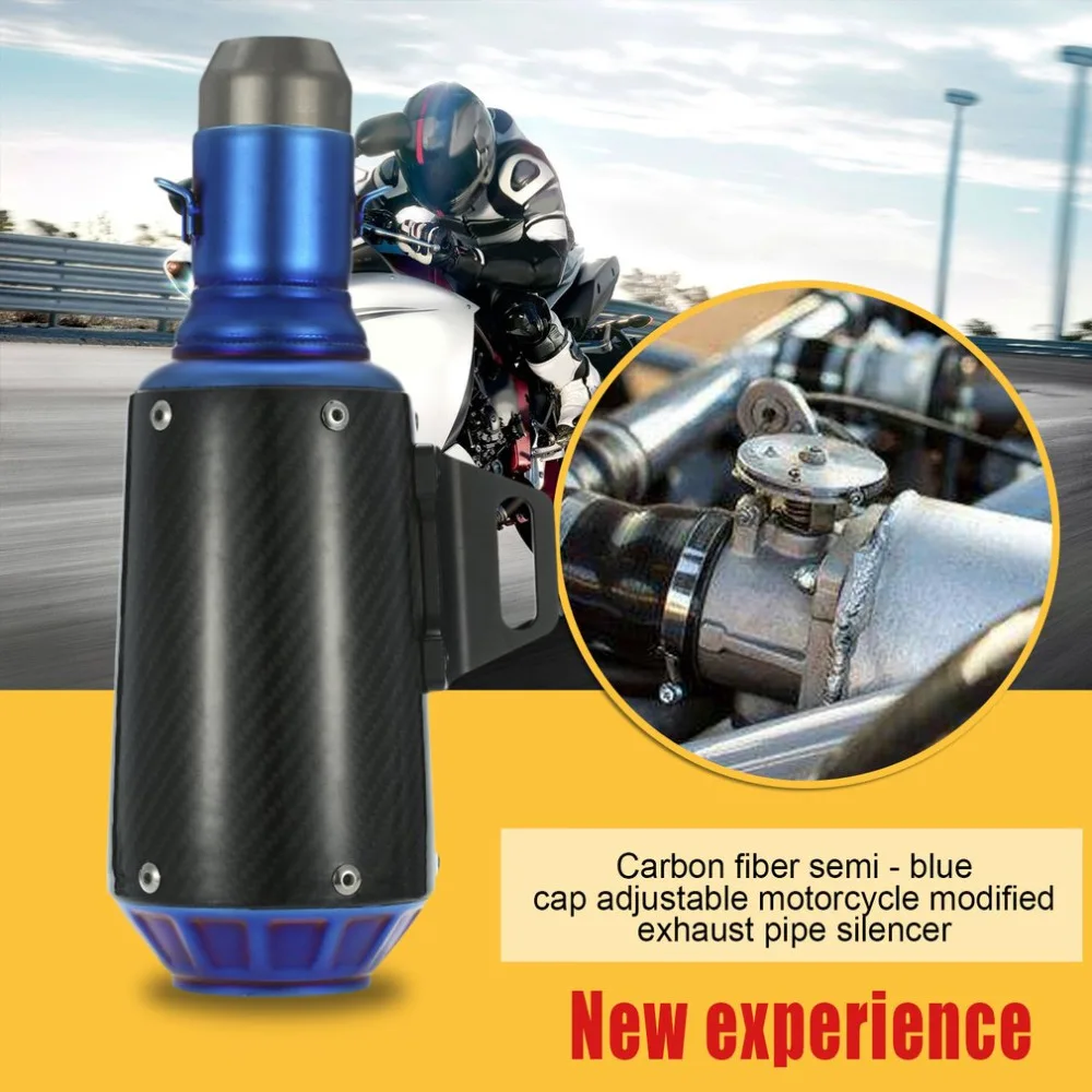 

SLD150-CHC04 Universal 38-51mm Adjustable Motorcycle Exhaust Muffler Modified Rear Tail Exhaust Pipe Noise Killer Silencer