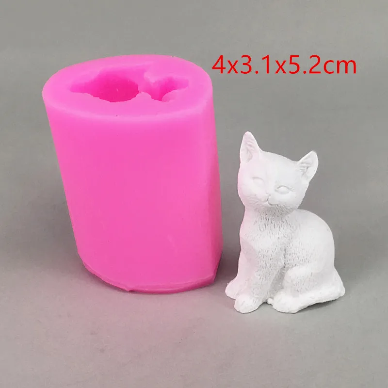 Lovley маленькая кошка форма для торта 3D декоративная шоколадная Форма Мыло в форме