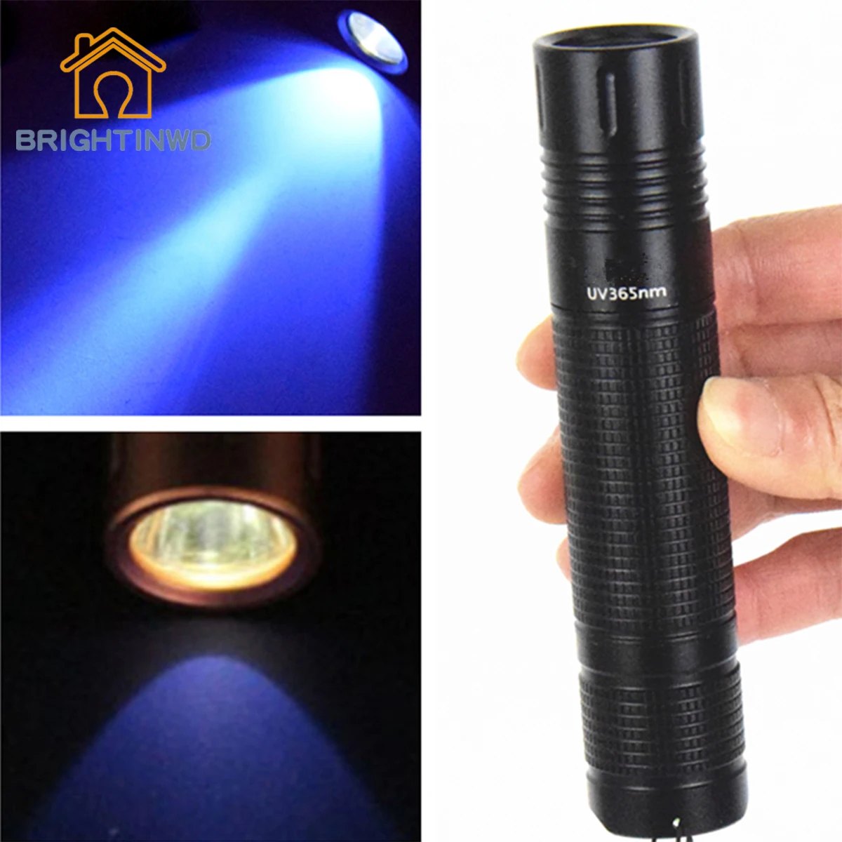 

BRIGHTINWD Led Flashlight UV Torch Operated 365nm Black Light Mini For Checker Cash Detection Aluminum Alloy Non-adjustable
