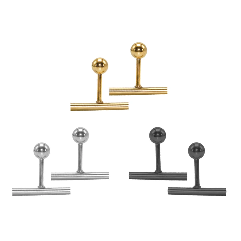 

1 Pair New 1.2x6x14mm Simple Ear Piercing Bars Stud Earrings Stainless Steel Brincos Women Men Earings Fashion Jewelry