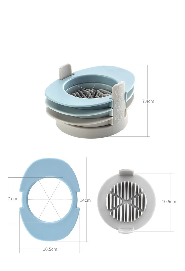 1 шт. Высокое качество Многофункциональный резак для вареных яиц слайсер 3 в 1 практичный слайсер Яйцо Гриб помидор кухня PU 016