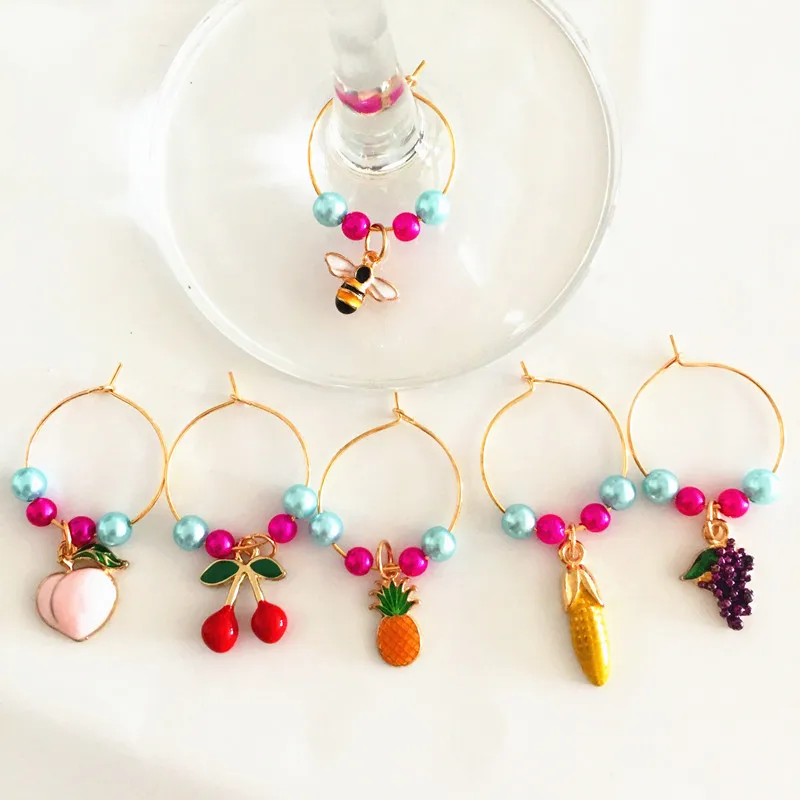 I Love Dick Heart Wine Glass Charm Drink Marker