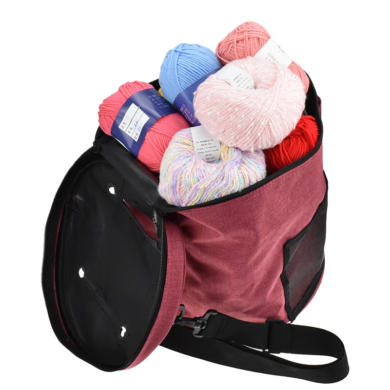 Looen Brand Knitting Bag For Yarn Storage Empty Yarn Storage Knitting Big Capacity Women Mom Home Crochet Hooks Yarn Storage Bag (4)