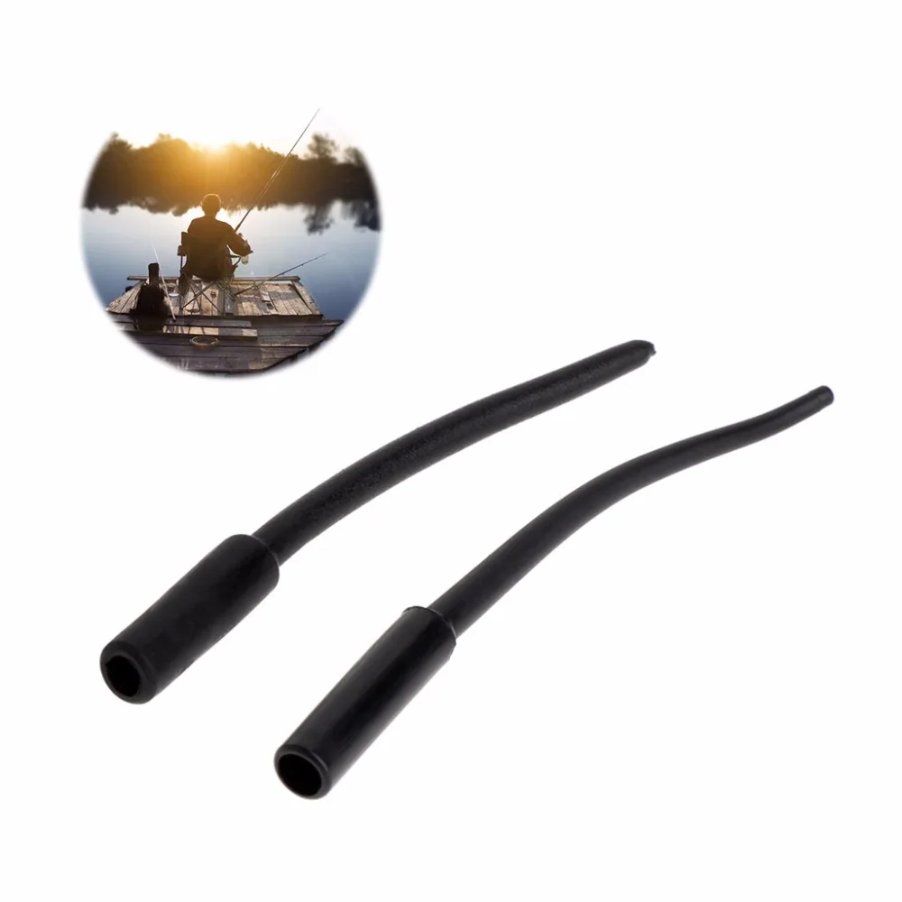 2SS100851 10pcs Carp Fishing Tube Rubber Tackle Sleeves 60mm/65mm