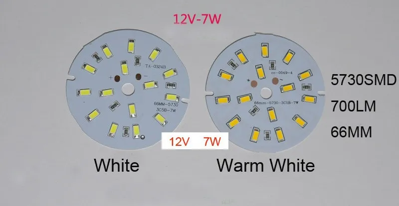 Супер яркий SMD5730 PCB 12 В 100лм/Вт лампа 3 Вт 5 Вт 7 Вт 9 Вт 12 Вт 15 Вт 21 Вт светодиодные лампы белый/теплый белый для кемпинга/домашнего освещения 10 шт./лот
