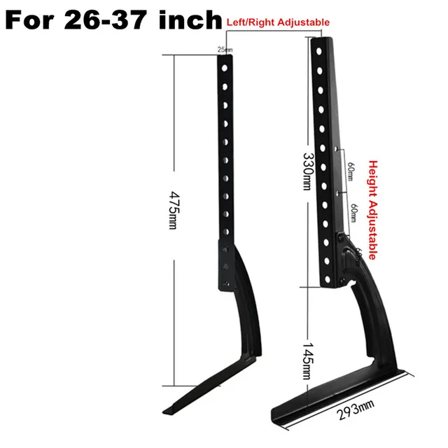 Universal Table Top TV Stand Legs for Most LED LCD Plasma Flat Screen TV 26-65″ Height Adjustable Stable Stand Base Steel