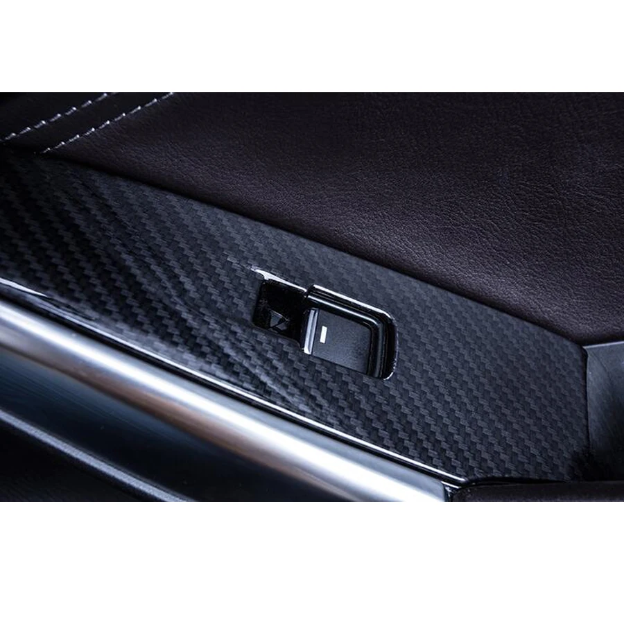 YAQUICKA для Mazda 6 Atenza, автомобильный карбоновый подлокотник для межкомнатной двери, стеклоподъемный переключатель, крышка, рамка, отделка, наклейки для стайлинга, АБС