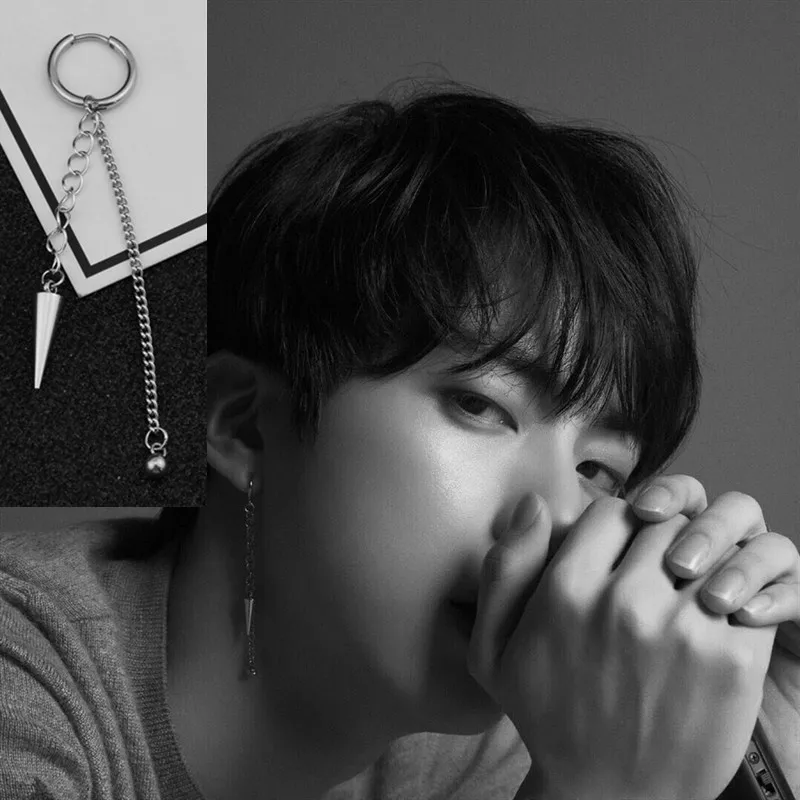 KPOP 1 шт. модные ювелирные изделия корейский победитель Bangtang Мальчики Jin V серьги