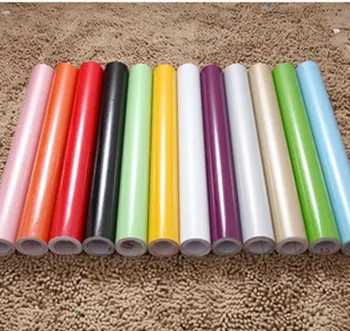 

5m Thickened paint wallpaper pearl furniture renovation stickers cabinets wardrobe stickers solid color wallpaper waterproof
