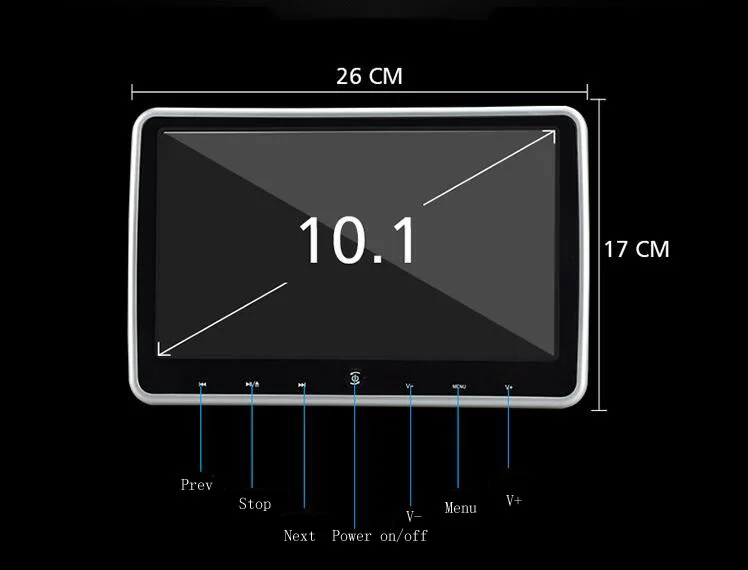 Top 10.1 Inch Car Headrest DVD Player Auto Monitor Player Touch Button Built-in Speakers Support Game Disk FM IR HD Input SD Card 17 Top 10.1 Inch Car Headrest DVD Player Auto Monitor Player Touch Button Built-in Speakers Support Game Disk FM IR HD Input SD Card 17
