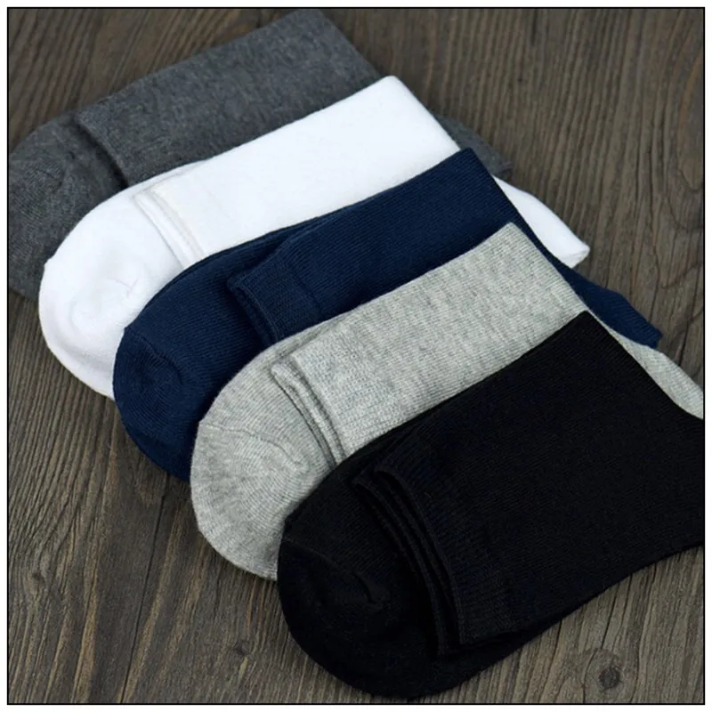 Casual Men Tube Socks Cotton Sweat-absorbent Breathable Socks Man Solid Color Business Socks Male 3Pairs/lot=6pieces