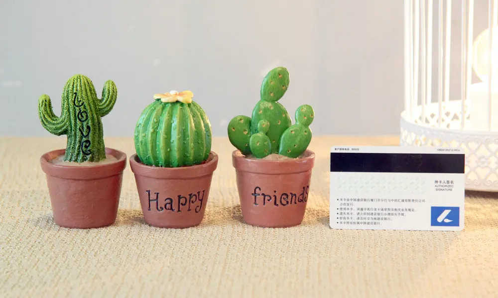 Cactus Small Resin Decoration Home Accessories Plant Office Desk