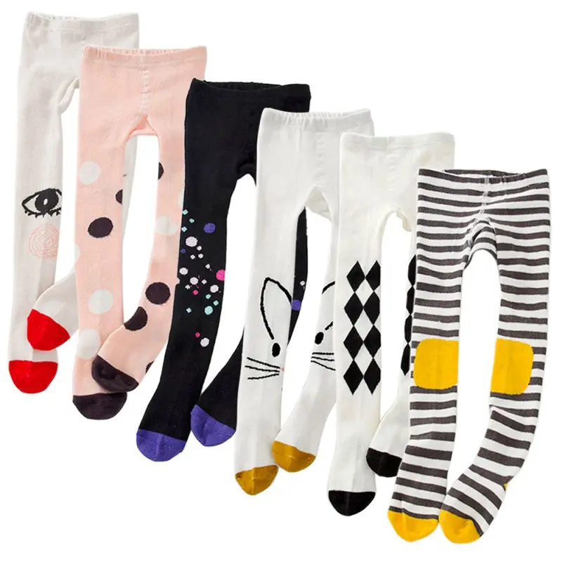 Lovely Infant Baby Kids font b Tights b font Cartoon Cute Long font b Stockings b