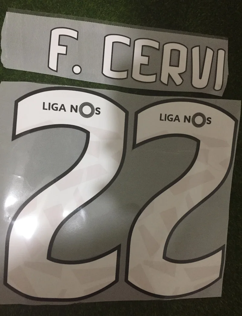 Primeira Liga Nameset Benfica F. cervi с коротким ворсом с принтом Настроить DIY Nameset футбольная нашивка - Цвет: Home F.cervi