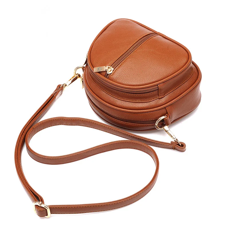 Fashion Women Candy Color Leather like Small Bucket Quilted Round Bag Girls Mini Cross body ...