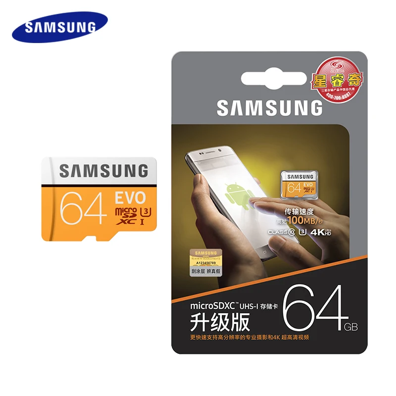 Оригинальная карта памяти MicroSD SAMSUNG EVO Micro SD Карта памяти SDHC 32 GB/64 GB карты Micro-SD карта SDXC Max 95 МБ/с. 128 ГБ C10 TF модуль памяти TransFlash микро карты