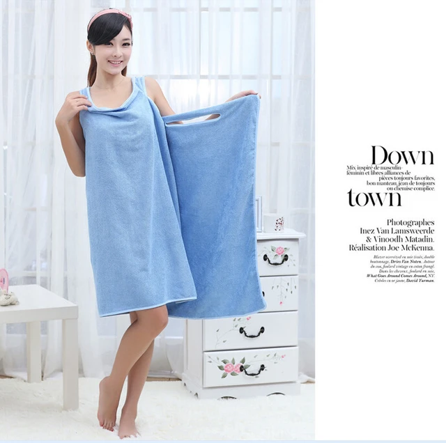 Buy Lady's 3 Hole Bath Robe Terry SPA Wrap Towel Women