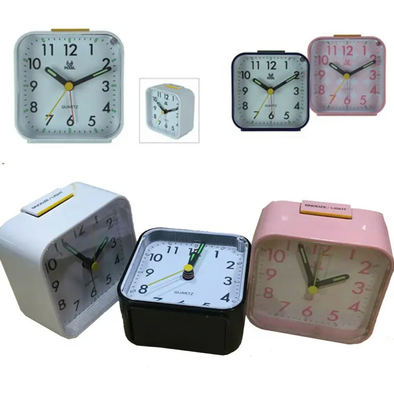 

2019 New Easy To Read Alarm Clock Bedside Luminous Glow In The Dark Silent No Tick Alarm Clocks 4 color