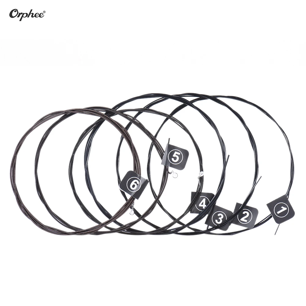 Orphee NX35-C нейлоновые Классические гитарные струны 6 шт полный комплект Замена(. 028-.045) нейлоновый сердечник цвет сталь покрытием