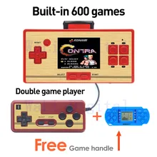 Free Shipping hot sale 2.6 Inch Retro Game Console Portable video Game Console Classic Free 600 games NES gift for kid