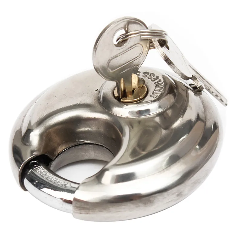 

PADLOCKS HEAVY DUTY 70MM ROUND CIRCULAR DISC PADLOCK with 2 KEY