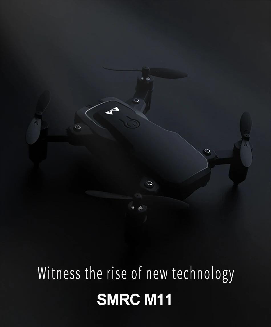 Quadcopter with 2MP Camera Mini Foldable RC Drone M11 2.4GHz 6-Axis Gyro WiFi FPV Drone Good Choice for Helicopter Training (1)