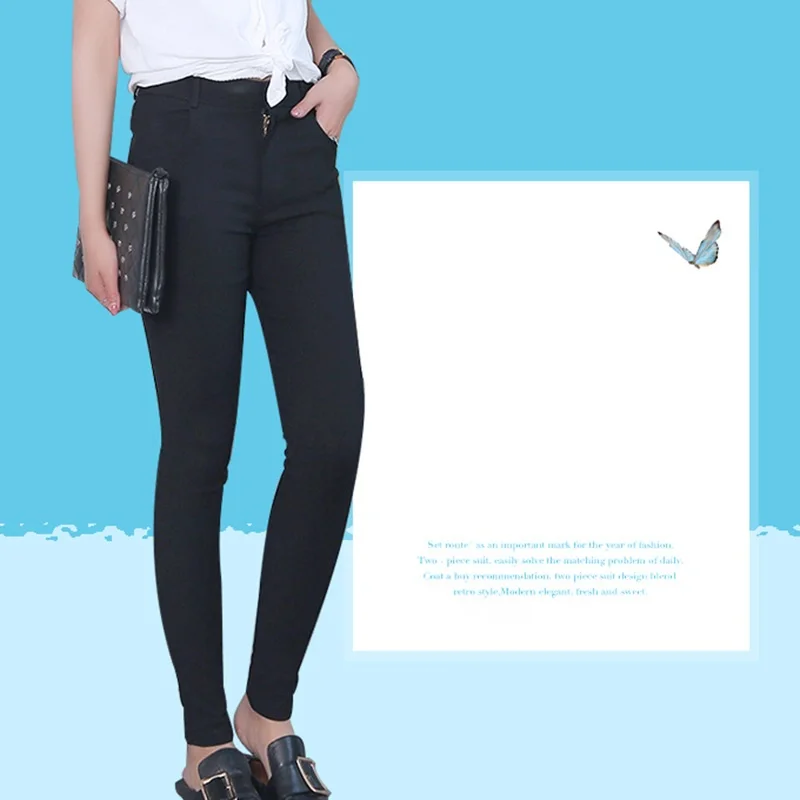 

Pencil Pants Elasti Korean Magic Pants Fashion Show Slim Trousers Woman Slim Feet Pants Elastic Hips Ladies Leggings Comfortable
