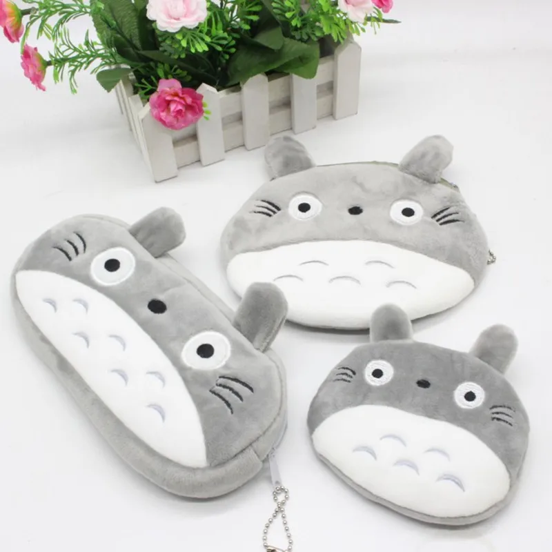 

1 Pcs Cute Plush Purse for Coins Pencil Toys Bag Totoro Design 10-20cm