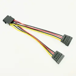 Компьютерные кабели и разъемы Molex 4pin IDE для двойной SATA 15Pin силовой кабель Y сплиттер жесткое питание электропривода 4Pin для SATA кабеля