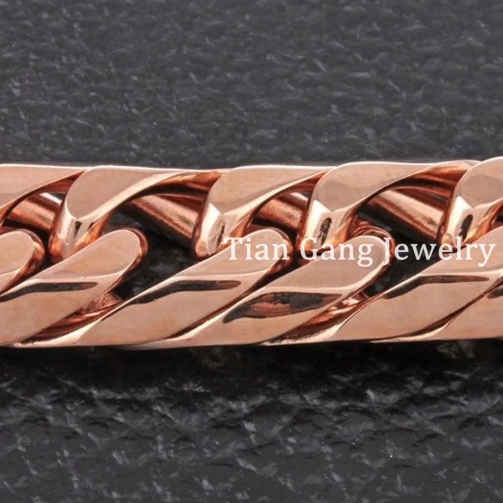 "-40" 13 мм Высокое качество розовое золото мужские ювелирные изделия 316L нержавеющая сталь Снаряженная кубинская цепочка на шею ювелирное изделие