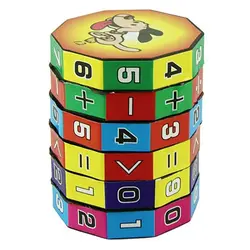 Новые для маленьких мальчиков девочек обучающая игра-головоломка интеллектуальный цифровой Cube математические игрушки Для детей