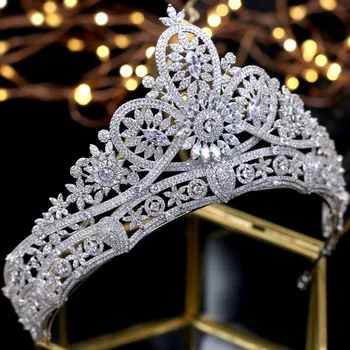 

Gorgeous Bridal Crown Zircon Wedding Tiaras Crystal Princess Crowns Wedding Hair Accessories coroa de noiva