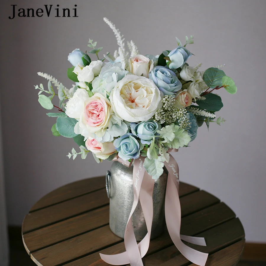 light blue artificial flowers
