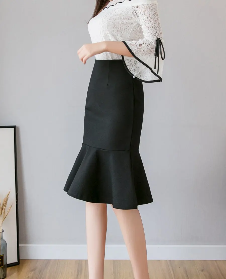 Model posing with skirt