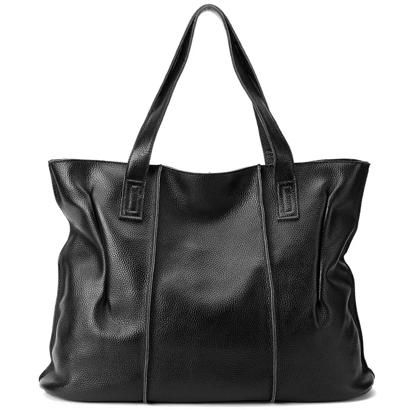 

High Quality Soft Genuine Leather Women Tote Bag Large Capacity Women Leather Handbag Famous Brand Designer Female Shoulder Bag